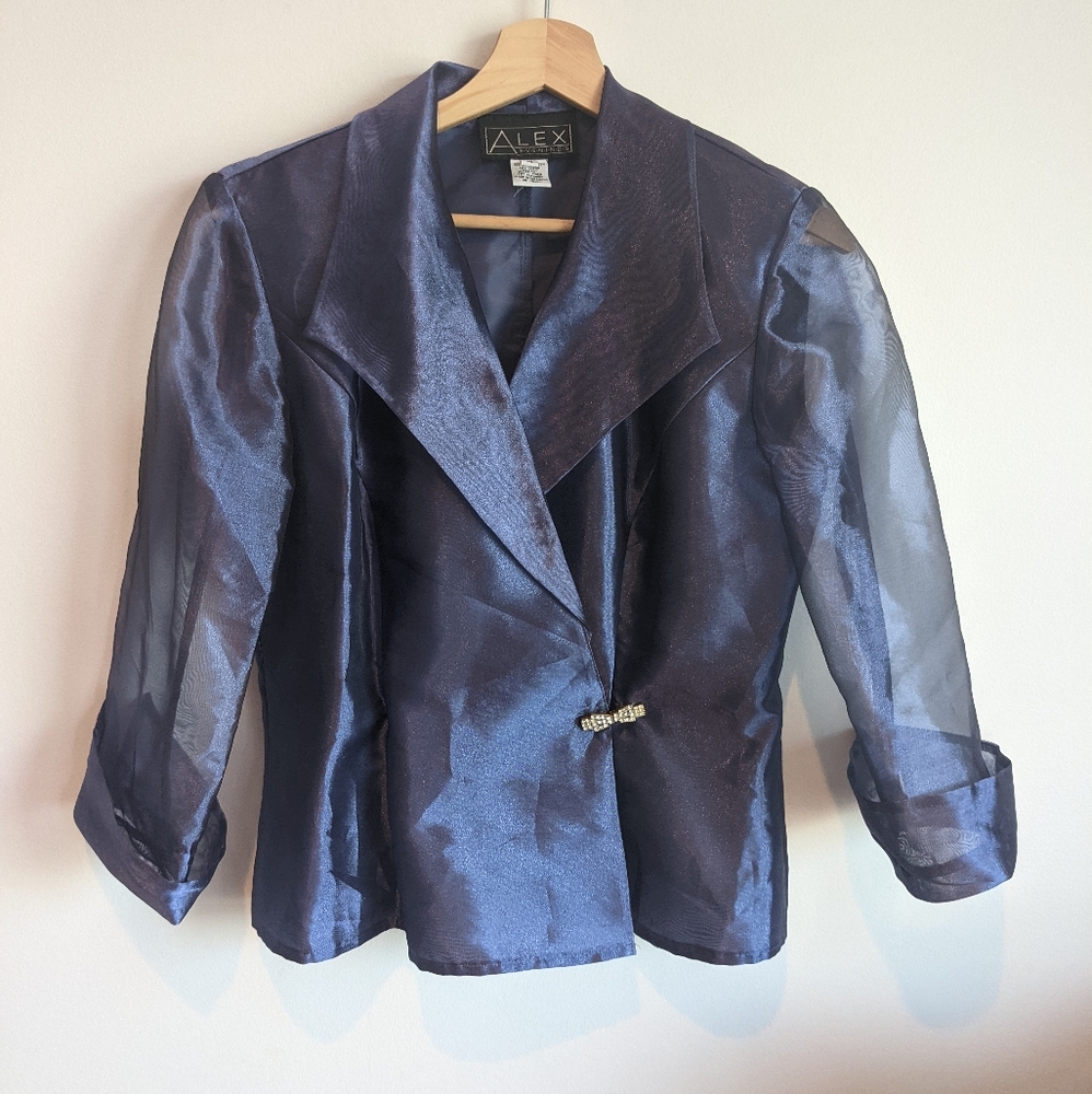 Vintage Sheer Satin Blazer Jacket
